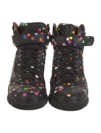 Givenchy Leather Polka Dot Print Sneakers