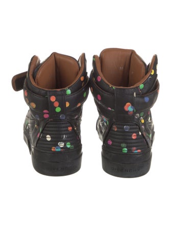 Givenchy Leather Polka Dot Print Sneakers