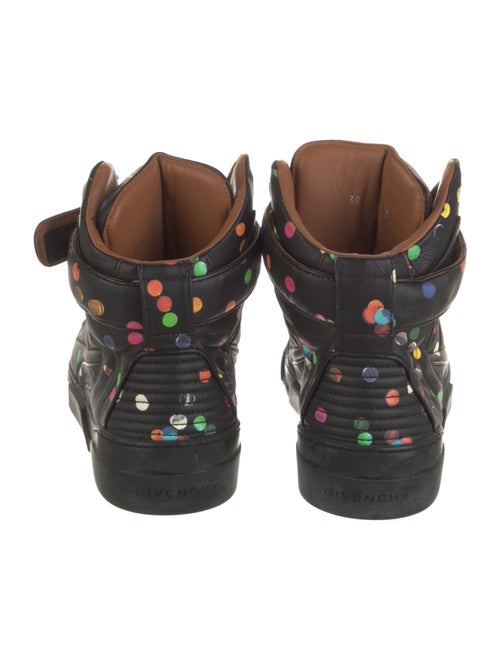 Givenchy Leather Polka Dot Print Sneakers