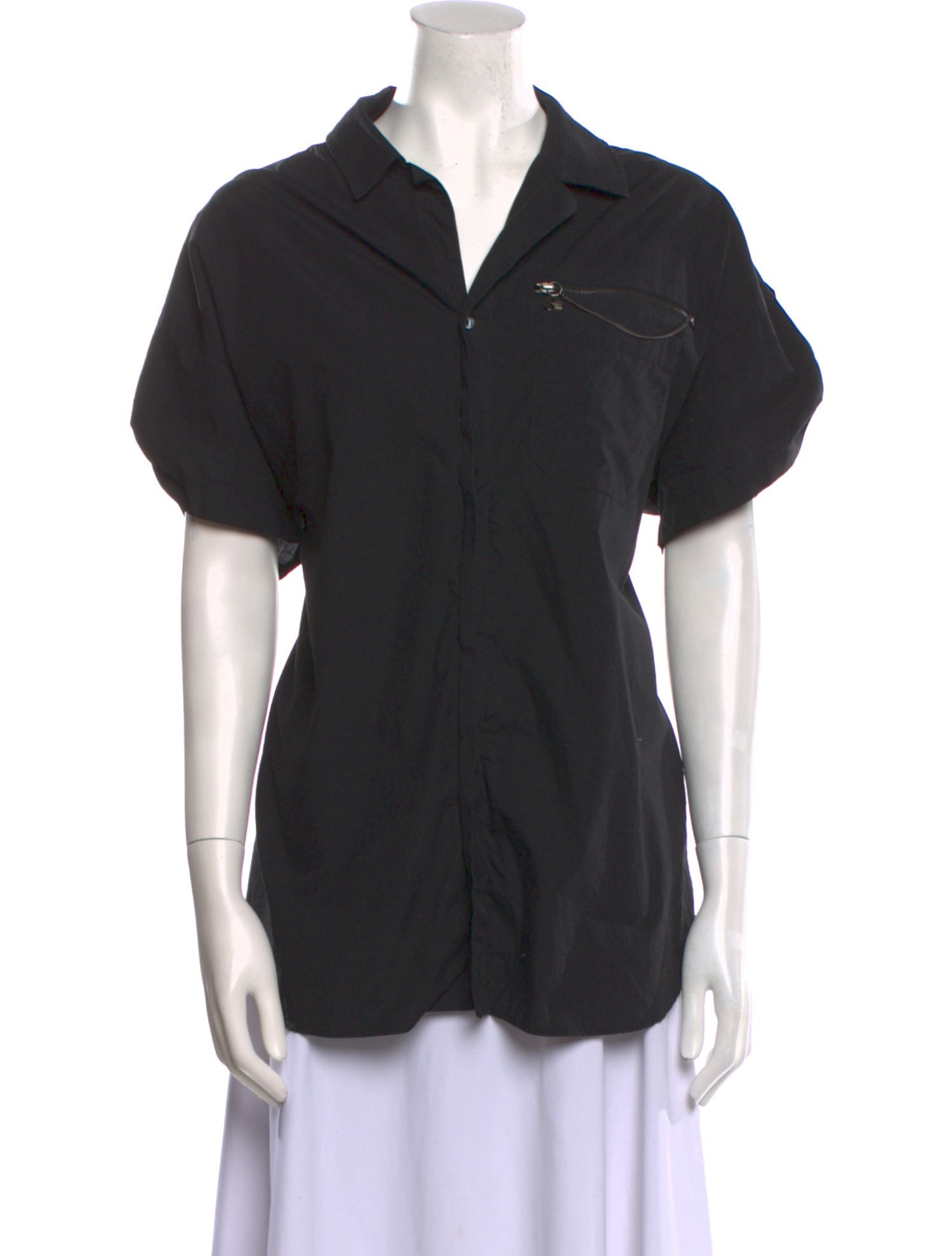 Givenchy Short Sleeve Button-Up Top