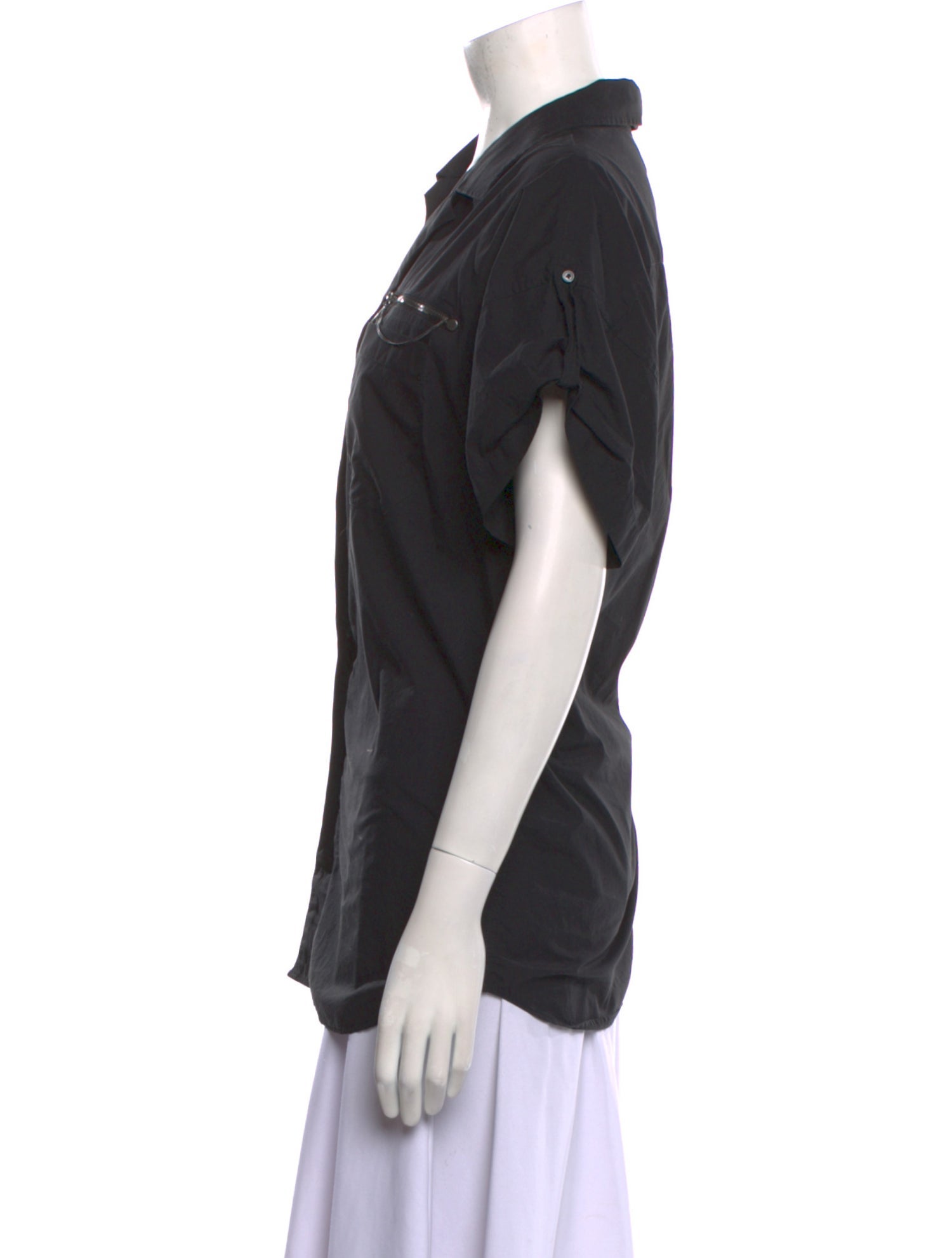 Givenchy Short Sleeve Button-Up Top