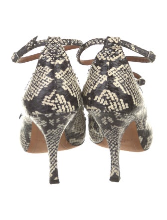 Givenchy Snakeskin Animal Print T-Strap Pumps