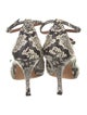 Givenchy Snakeskin Animal Print T-Strap Pumps