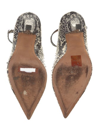 Givenchy Snakeskin Animal Print T-Strap Pumps