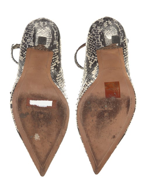 Givenchy Snakeskin Animal Print T-Strap Pumps
