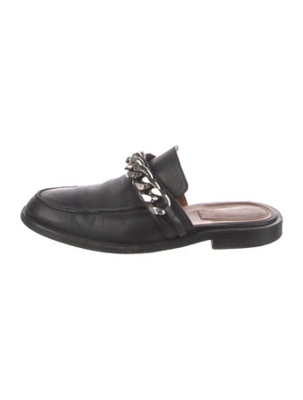 Givenchy Leather Chain-Link Accents Mules