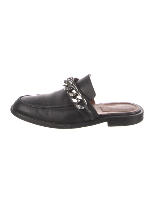 Givenchy Leather Chain-Link Accents Mules