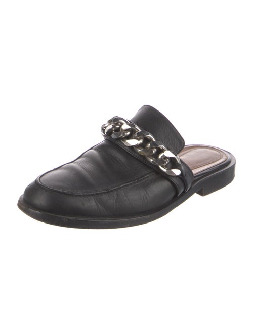 Givenchy Leather Chain-Link Accents Mules