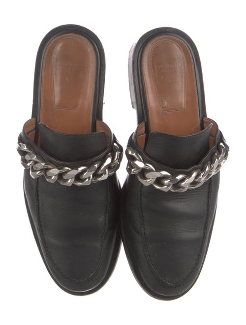 Givenchy Leather Chain-Link Accents Mules