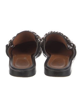 Givenchy Leather Chain-Link Accents Mules