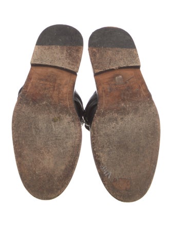 Givenchy Leather Chain-Link Accents Mules