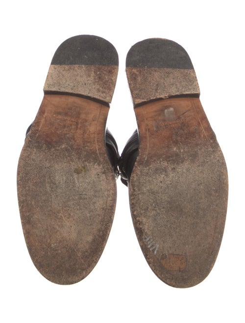 Givenchy Leather Chain-Link Accents Mules