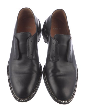 Givenchy Leather Chain-Link Accents Oxfords