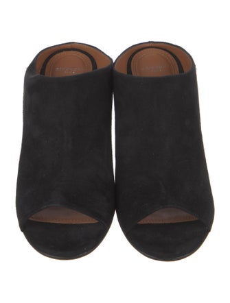 Givenchy Faux Pearl Accents Suede Slides