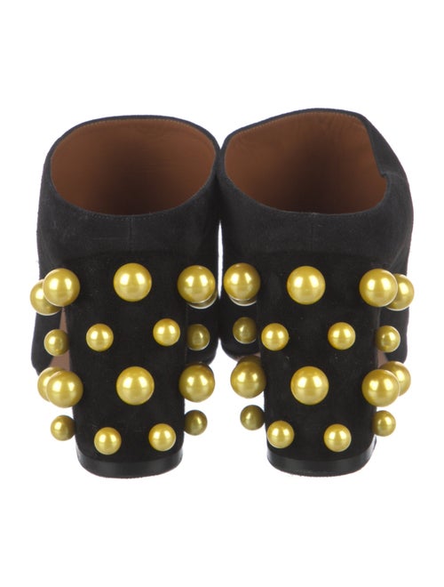 Givenchy Faux Pearl Accents Suede Slides