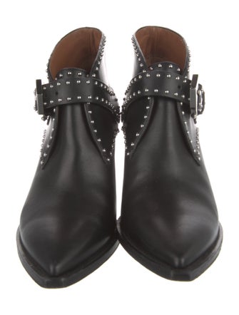 Givenchy Leather Studded Accents Lace-Up Boots