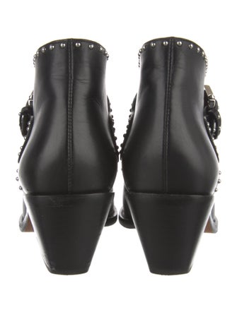 Givenchy Leather Studded Accents Lace-Up Boots