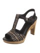 Givenchy Leather Patterned T-Strap Sandals