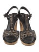 Givenchy Leather Patterned T-Strap Sandals
