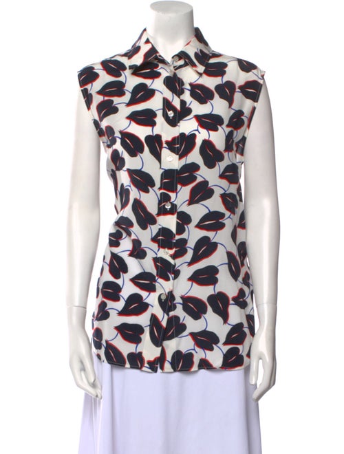 Givenchy Silk Printed Button-Up Top