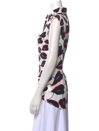 Givenchy Silk Printed Button-Up Top