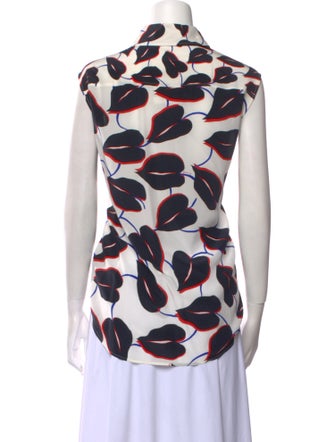 Givenchy Silk Printed Button-Up Top