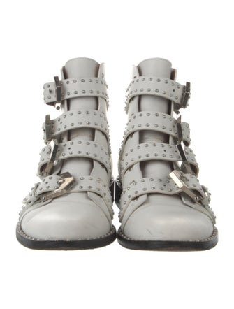 Givenchy Leather Studded Accents Combat Boots
