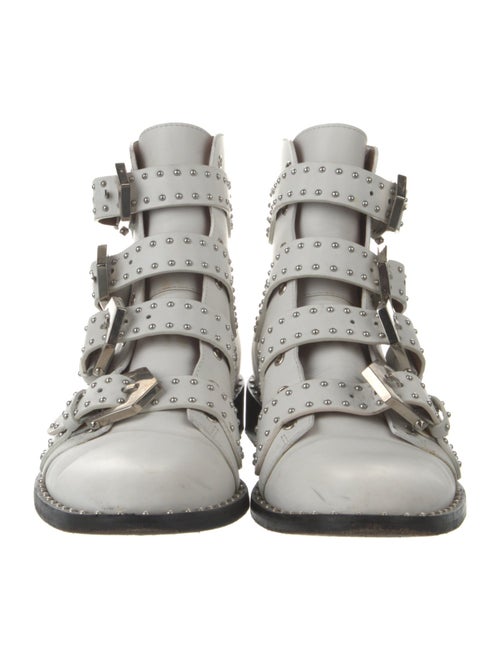 Givenchy Leather Studded Accents Combat Boots