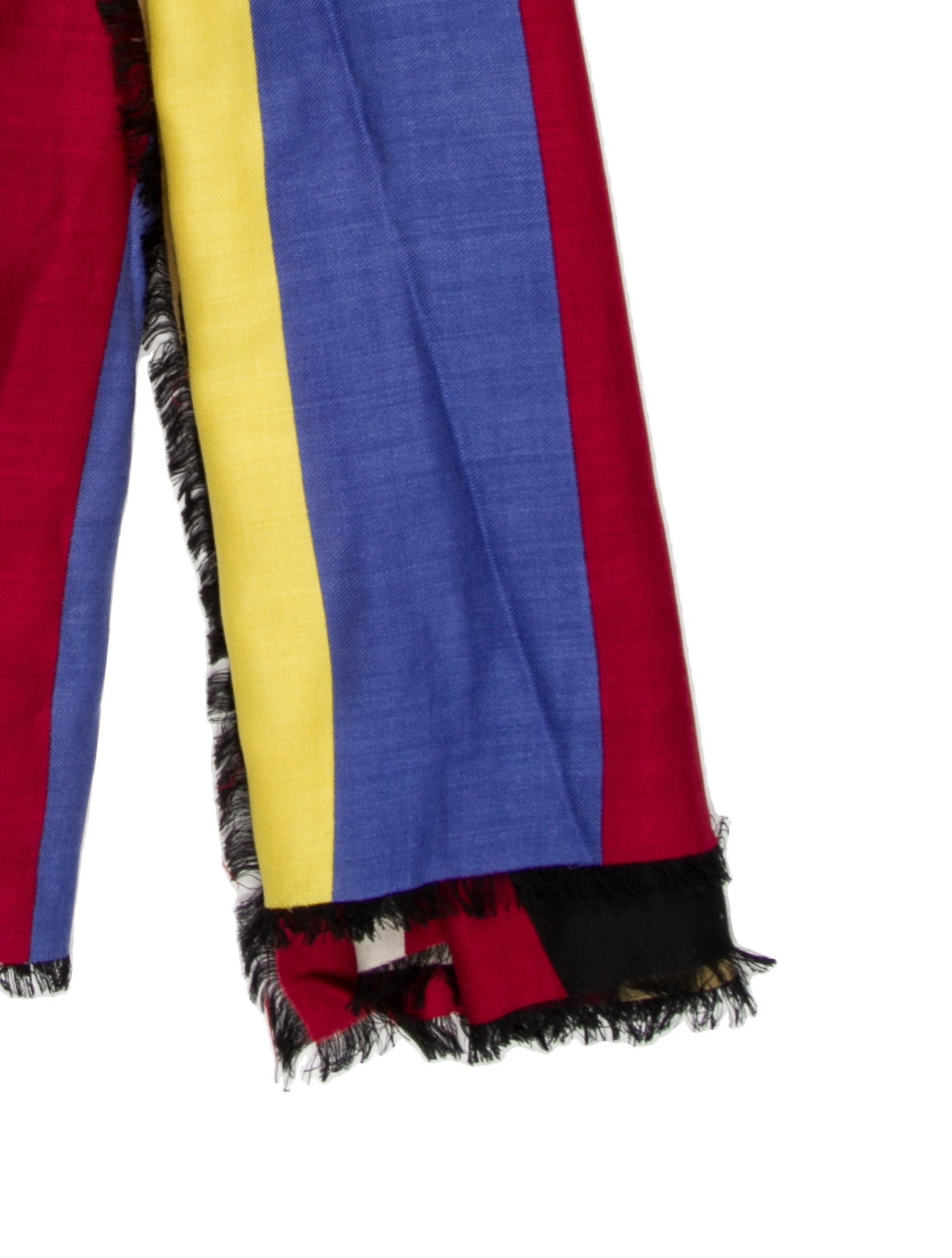 Givenchy Wool Colorblock Pattern Scarf
