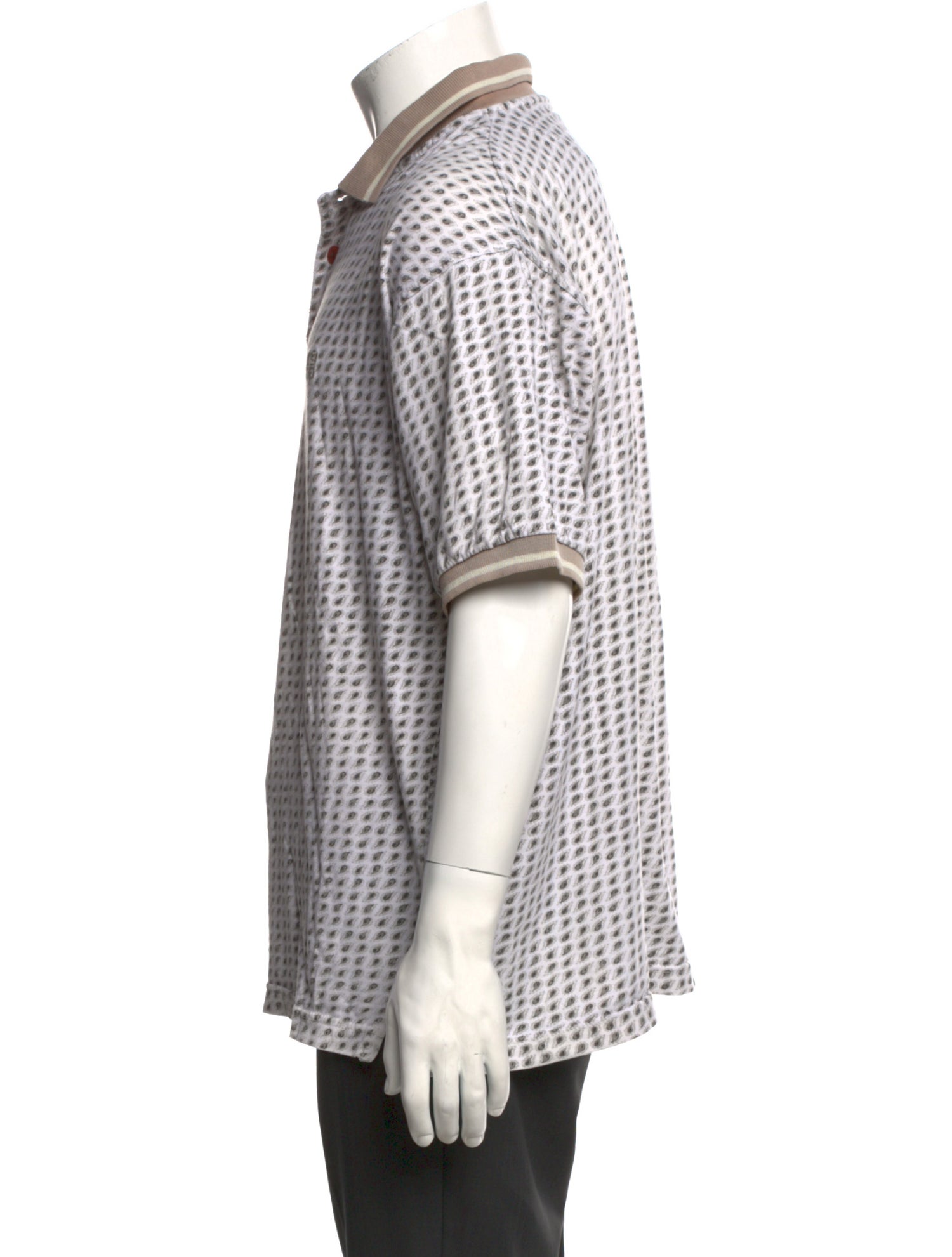 Givenchy Polka Dot Print Collar Polo Shirt