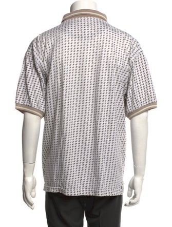 Givenchy Polka Dot Print Collar Polo Shirt