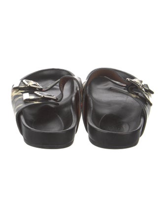 Givenchy Leather Floral Print Slides