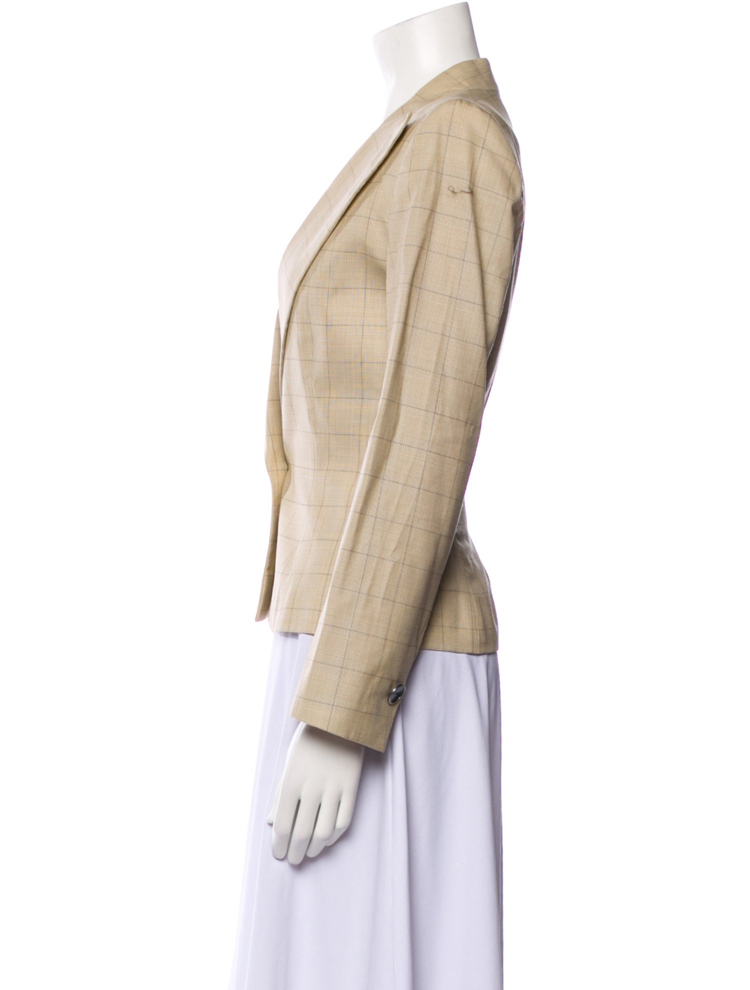 Givenchy Wool Plaid Print Blazer