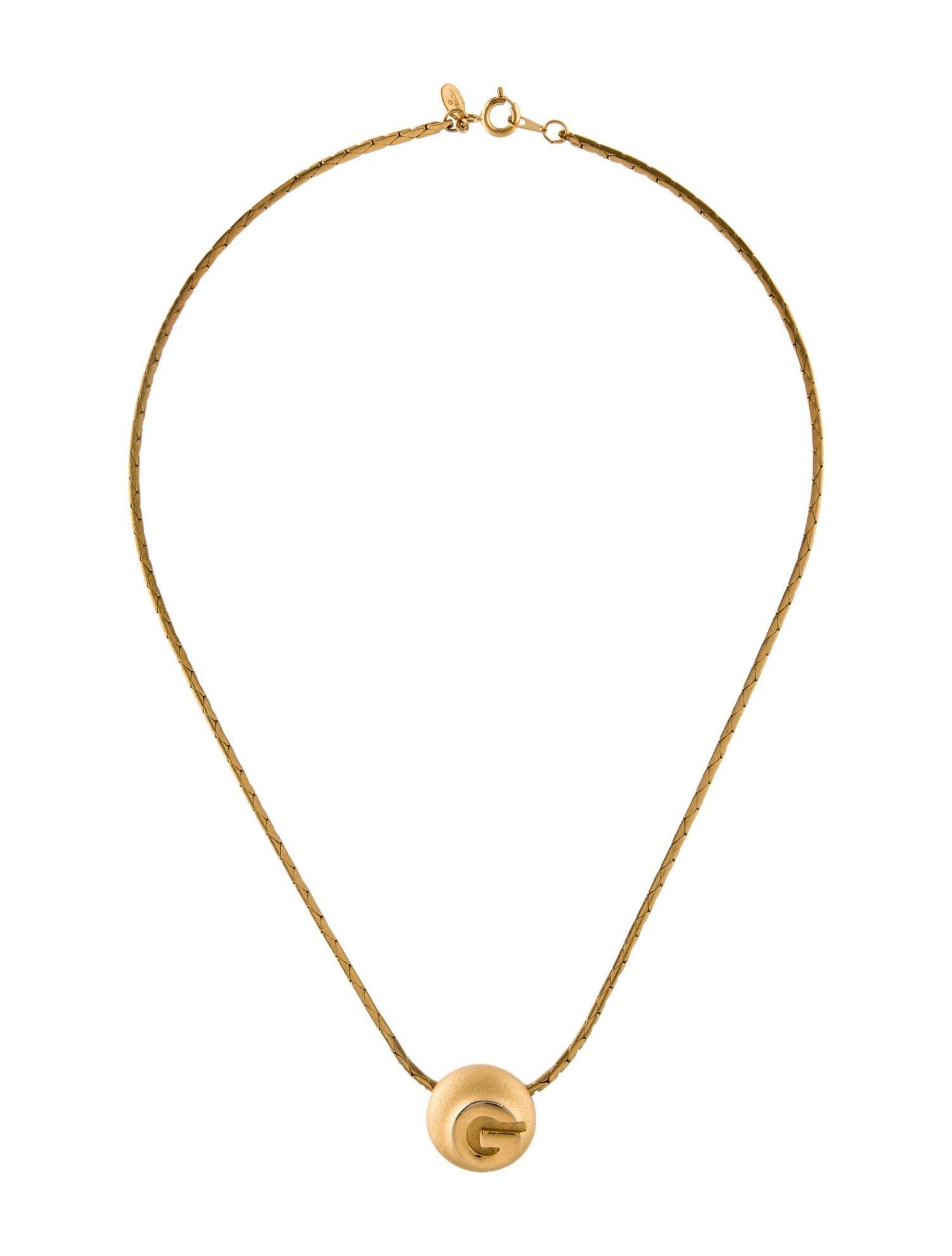Givenchy Vintage G Pendant Necklace