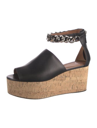 Givenchy Leather Chain-Link Accents Sandals