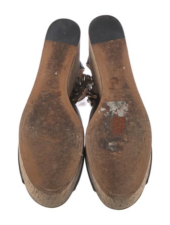 Givenchy Leather Chain-Link Accents Sandals