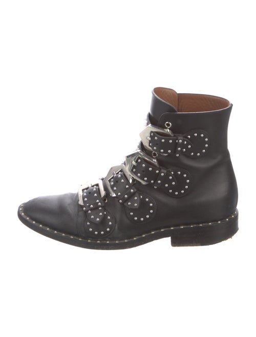 Givenchy Leather Studded Accents Combat Boots