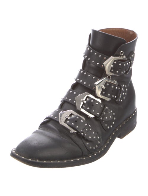 Givenchy Leather Studded Accents Combat Boots