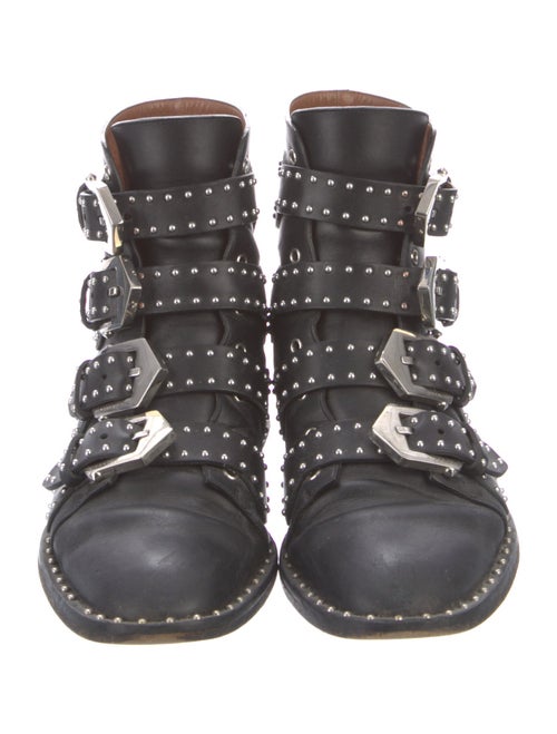Givenchy Leather Studded Accents Combat Boots