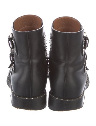 Givenchy Leather Studded Accents Combat Boots