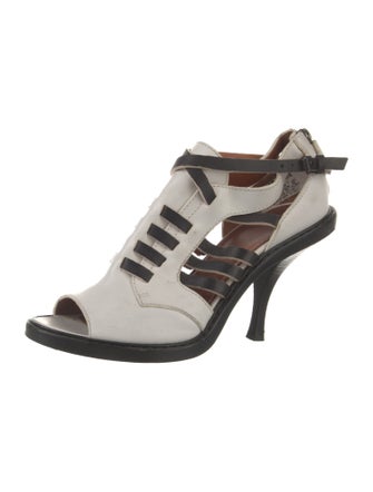 Givenchy Leather Studded Accents Slingback Sandals