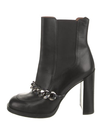 Givenchy Leather Chain-Link Accents Chelsea Boots