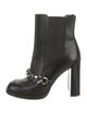 Givenchy Leather Chain-Link Accents Chelsea Boots