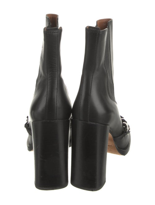 Givenchy Leather Chain-Link Accents Chelsea Boots