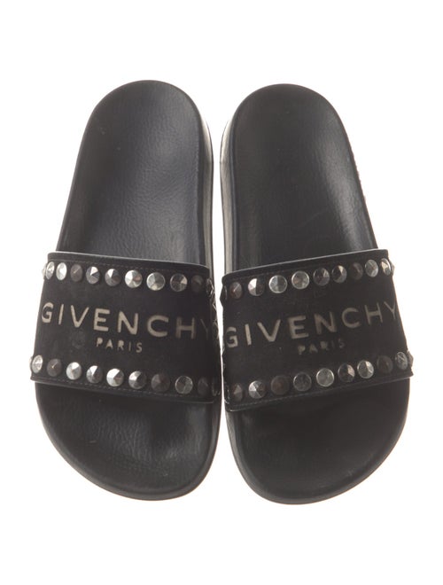 Givenchy Suede Studded Accents Slides