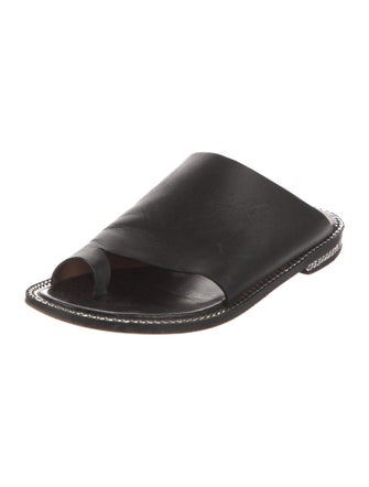 Givenchy Leather Chain-Link Accents Slides