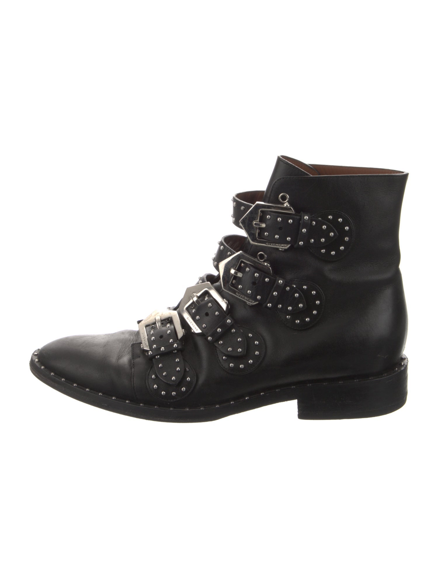 Givenchy Leather Studded Accents Combat Boots