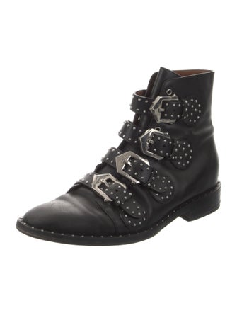 Givenchy Leather Studded Accents Combat Boots