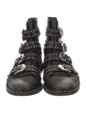 Givenchy Leather Studded Accents Combat Boots