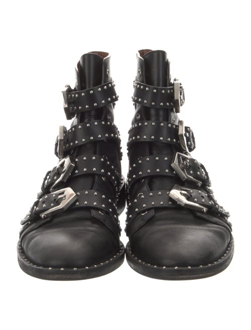 Givenchy Leather Studded Accents Combat Boots